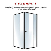 Semi Frameless Shower Screen (98~106)x 195cm & (98~101)x 195cm Side AS/NZS Glass Kings Warehouse 