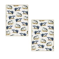 Set of 2 Birds of Australia Kitchen Tea Towels Penguin 50 x 70 cm Home & Garden Kings Warehouse 