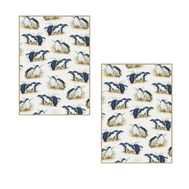 Set of 2 Birds of Australia Kitchen Tea Towels Penguin 50 x 70 cm Home & Garden Kings Warehouse 