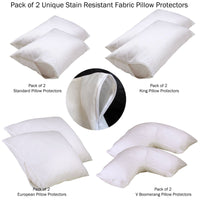 Set of 2 Stain Resistant Pillow Protectors King Home & Garden Kings Warehouse 