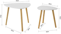 Set of 2 White Side Nesting Tables Kings Warehouse 