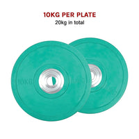 Set of 2 x 10KG PRO Olympic Rubber Bumper Weight Plate Sports & Fitness Kings Warehouse 