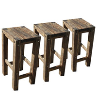 Set of 3 black bar stools Kings Warehouse 