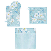Set of 3 Renee Cotton Cover Kitchen Textile Sky Blue Home & Garden Kings Warehouse 