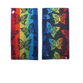 Set of 4 Imperfect Jacquard Terry Beach Towels Butterfly Home & Garden Kings Warehouse 