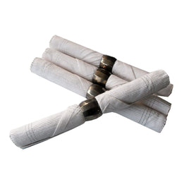 Set of 4 Maria Cotton Placemats with Napkins and Napkin Rings White Home & Garden Kings Warehouse 