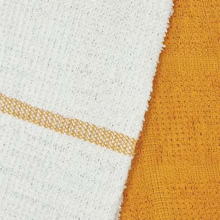 Set of 4 Rosa Cotton Rich Terry Tea Towels 42 x 62cm Mustard Home & Garden Kings Warehouse 