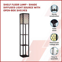 Shelf Floor Lamp - Shade Diffused Light Source with Open-Box Shelves Home & Garden Kings Warehouse 