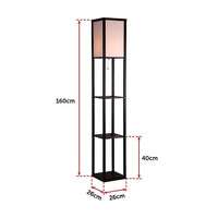 Shelf Floor Lamp - Shade Diffused Light Source with Open-Box Shelves Home & Garden Kings Warehouse 