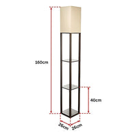Shelf Floor Lamp - Shade Diffused Light Source with Open-Box Shelves Home & Garden Kings Warehouse 