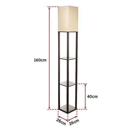 Shelf Floor Lamp - Shade Diffused Light Source with Open-Box Shelves Home & Garden Kings Warehouse 