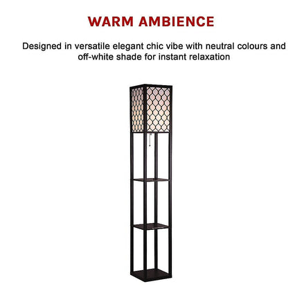 Shelf Floor Lamp - Shade Diffused Light Source with Open-Box Shelves Home & Garden Kings Warehouse 