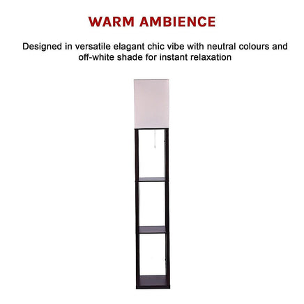 Shelf Floor Lamp - Shade Diffused Light Source with Open-Box Shelves Home & Garden Kings Warehouse 