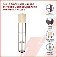 Shelf Floor Lamp - Shade Diffused Light Source with Open-Box Shelves Home & Garden Kings Warehouse 