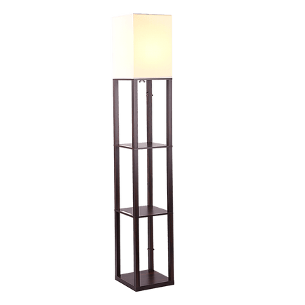 Shelf Floor Lamp - Shade Diffused Light Source with Open-Box Shelves Home & Garden Kings Warehouse 