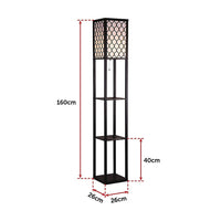 Shelf Floor Lamp - Shade Diffused Light Source with Open-Box Shelves Home & Garden Kings Warehouse 