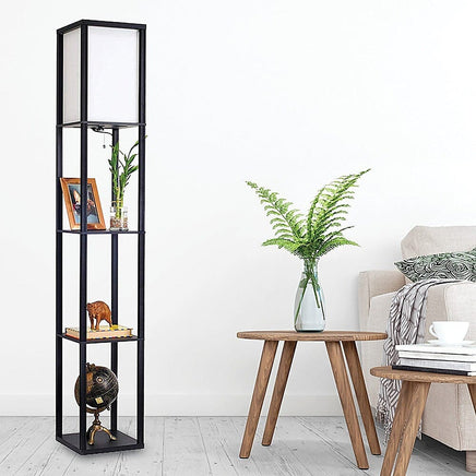Shelf Floor Lamp - Shade Diffused Light Source with Open-Box Shelves Home & Garden Kings Warehouse 