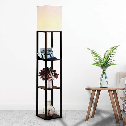 Shelf Floor Lamp - Shade Diffused Light Source with Open-Box Shelves Home & Garden Kings Warehouse 