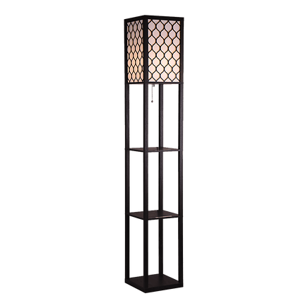 Shelf Floor Lamp - Shade Diffused Light Source with Open-Box Shelves Home & Garden Kings Warehouse 