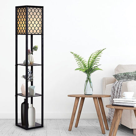 Shelf Floor Lamp - Shade Diffused Light Source with Open-Box Shelves Home & Garden Kings Warehouse 