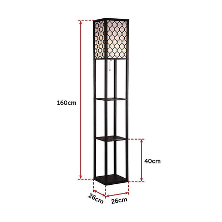 Shelf Floor Lamp - Shade Diffused Light Source with Open-Box Shelves Home & Garden Kings Warehouse 