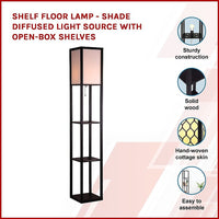 Shelf Floor Lamp - Shade Diffused Light Source with Open-Box Shelves Home & Garden Kings Warehouse 