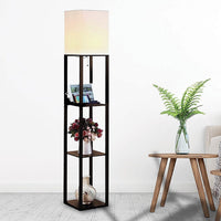 Shelf Floor Lamp - Shade Diffused Light Source with Open-Box Shelves living room KingsWarehouse 