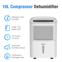 Shinco SDZ-10L Dehumidifier Kings Warehouse 