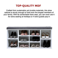 Shoe Cabinet Bench Shoes Storage Rack Organiser Wooden Shelf Cupboard Box Furniture Kings Warehouse 