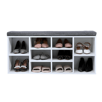 Shoe Cabinet Bench Shoes Storage Rack Organiser Wooden Shelf Cupboard Box Furniture Kings Warehouse 