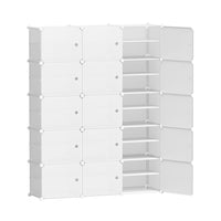 Shoe Cabinet DIY Shoe Box White Cube Portable Organiser Storage Stand Kings Warehouse 
