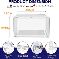 Shoe Display Box Clear Container Stackable Boxes Storage Case Kings Warehouse 