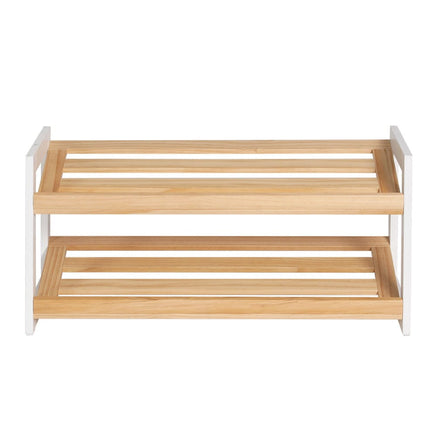 Shoe Rack 2 Tier 6 Pairs White Kara Furniture Kings Warehouse 