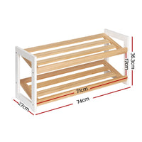 Shoe Rack 2 Tier 6 Pairs White Kara Furniture Kings Warehouse 