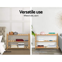 Shoe Rack Bamboo Shoe Storage 3-tier 9 Pairs Furniture Kings Warehouse 