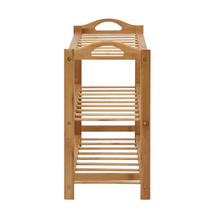 Shoe Rack Bamboo Shoe Storage 3-tier 9 Pairs Furniture Kings Warehouse 
