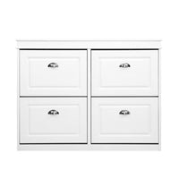 Shoe Rack Cabinet 16 Pairs 4-tier White Paul Furniture Kings Warehouse 