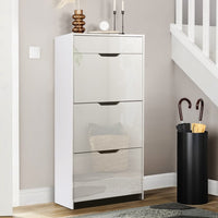 Shoe Rack Cabinet 24 Pairs White Luna Furniture Kings Warehouse 