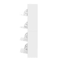 Shoe Rack Cabinet 60 Pairs 4 Doors - White Furniture Kings Warehouse 