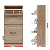 Shoe Rack Cabinet 60 Pairs 4 Doors - Wood Furniture Kings Warehouse 