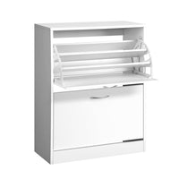 Shoe Rack Cabinet Adjustable Shelves 24 Pairs White Iris Furniture Kings Warehouse 