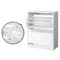 Shoe Rack Cabinet Adjustable Shelves 24 Pairs White Iris Furniture Kings Warehouse 