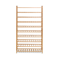 Shoe Rack Cabinet Bamboo 10-tier 50 Pairs Furniture Kings Warehouse 