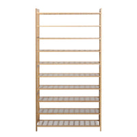 Shoe Rack Cabinet Bamboo 10-tier 50 Pairs Furniture Kings Warehouse 