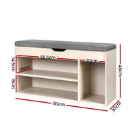 Shoe Rack Cabinet Bench 9 Pairs Pine Dora Furniture Kings Warehouse 