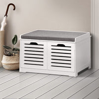 Shoe Rack Cabinet Bench White Caye Furniture Kings Warehouse 