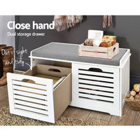 Shoe Rack Cabinet Bench White Caye Furniture Kings Warehouse 