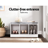 Shoe Rack Cabinet Bench White Zia Furniture Kings Warehouse 