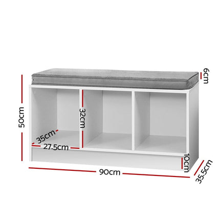 Shoe Rack Cabinet Bench White Zia Furniture Kings Warehouse 