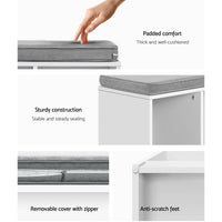 Shoe Rack Cabinet Bench White Zia Furniture Kings Warehouse 